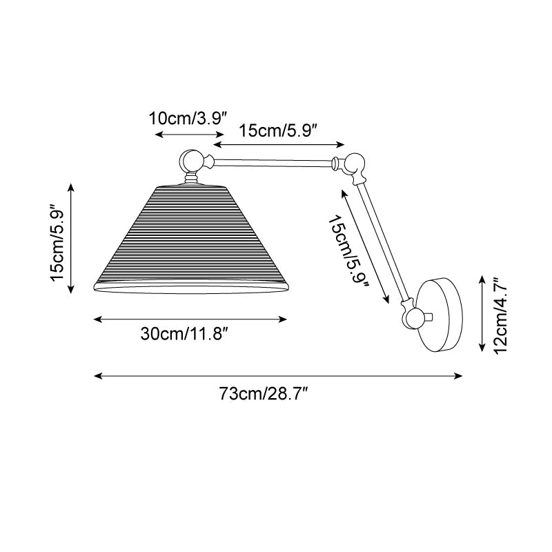 Barnes Swing Arm Metal Wall Lamp — product view 5