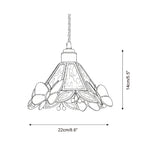 Butterfly Jewel Glass Pendant Lamp — product view 5