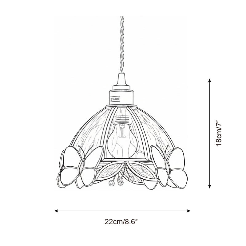 Butterfly Jewel Glass Pendant Lamp — product view 6