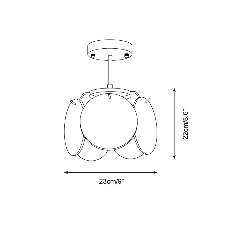 Caelina Glass Ceiling Light — product view 5