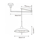 Calviro Swing Arm Metal Pendant Lamp — product view 5