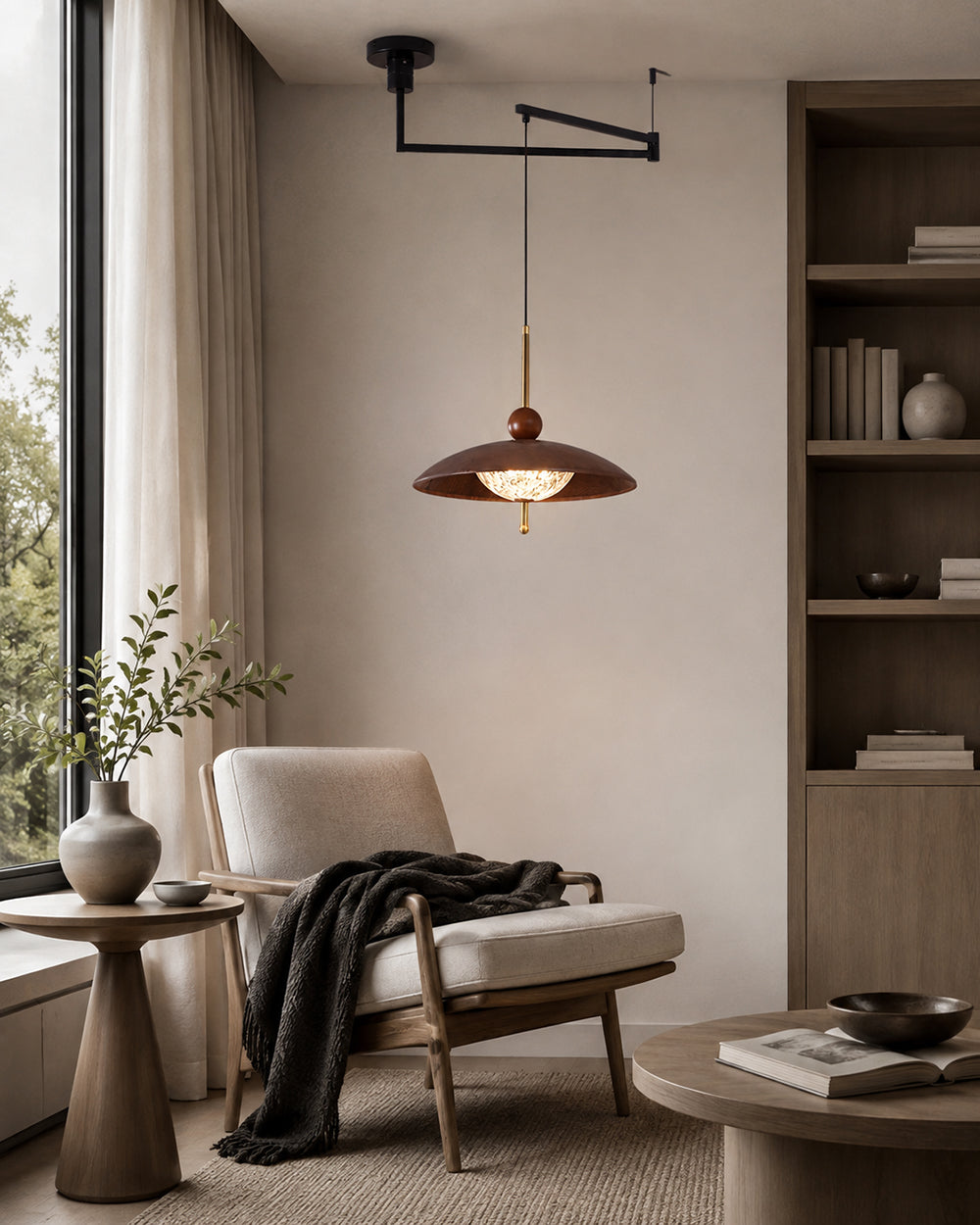 Calviro Swing Arm Metal Pendant Lamp — product view 11