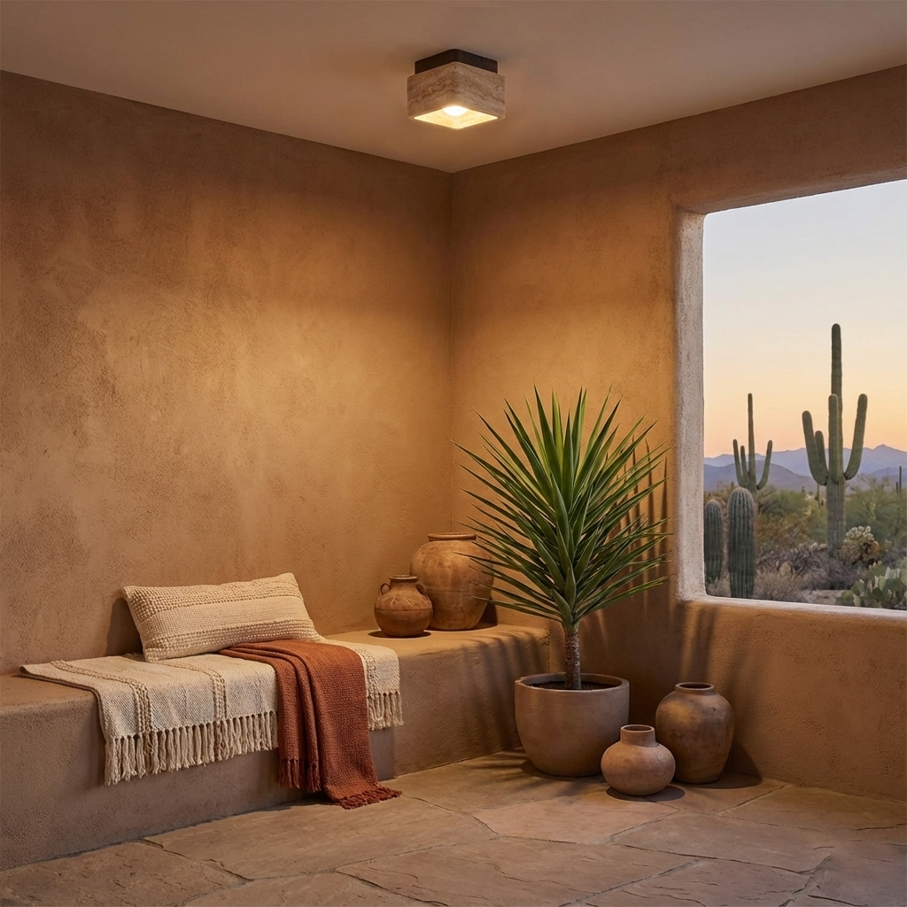Carso Travertine Ceiling Light — product view 8