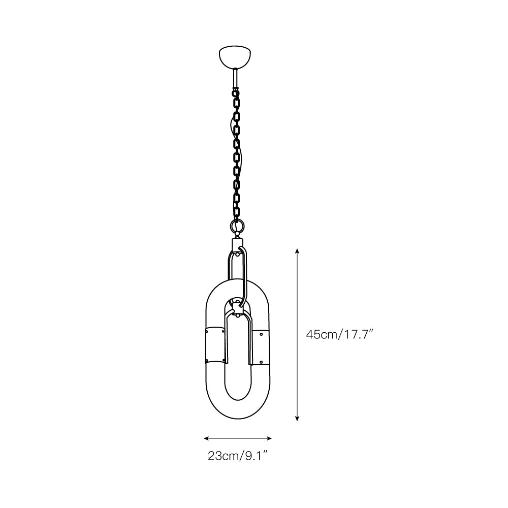 Catena Chain Acrylic Pendant Lamp — product view 5