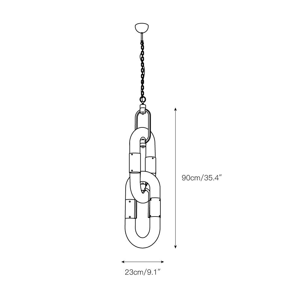 Catena Chain Acrylic Pendant Lamp — product view 6