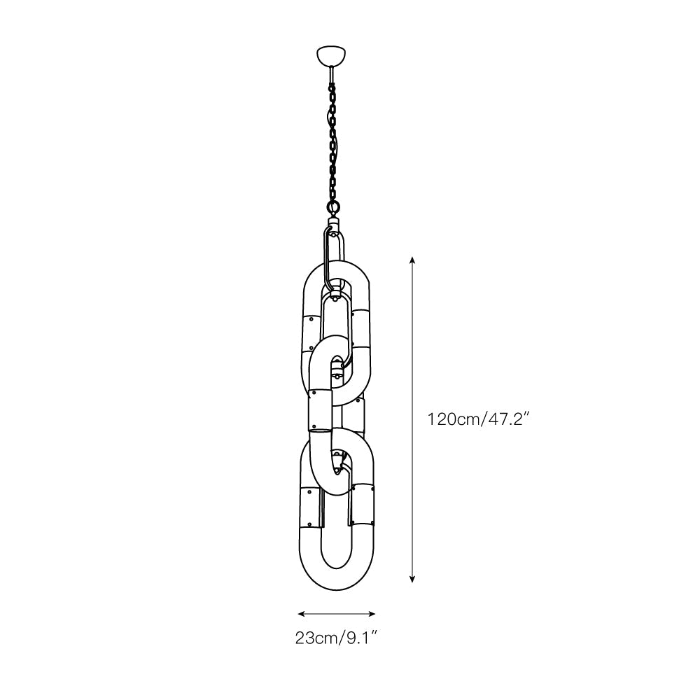 Catena Chain Acrylic Pendant Lamp — product view 7