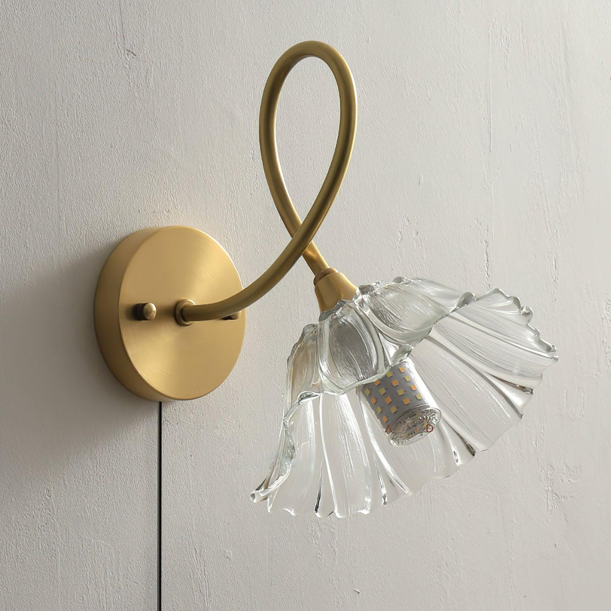 Century Lotus Leaf Plug In Wall Lmap — product view 3