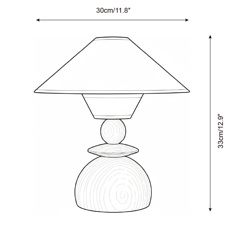 Citrus Dome Wood Table Lamp — product view 6