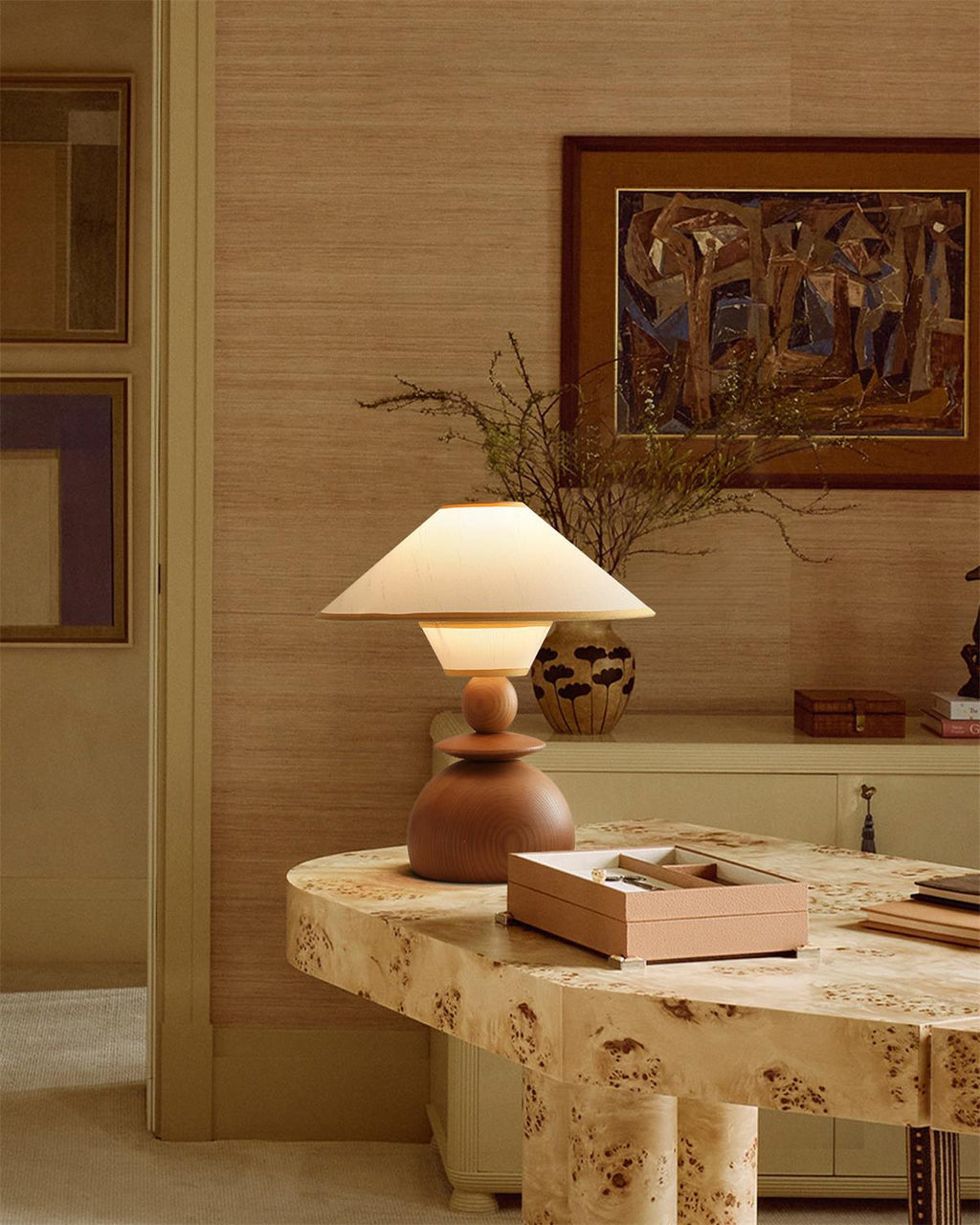 Citrus Dome Wood Table Lamp — product view 3