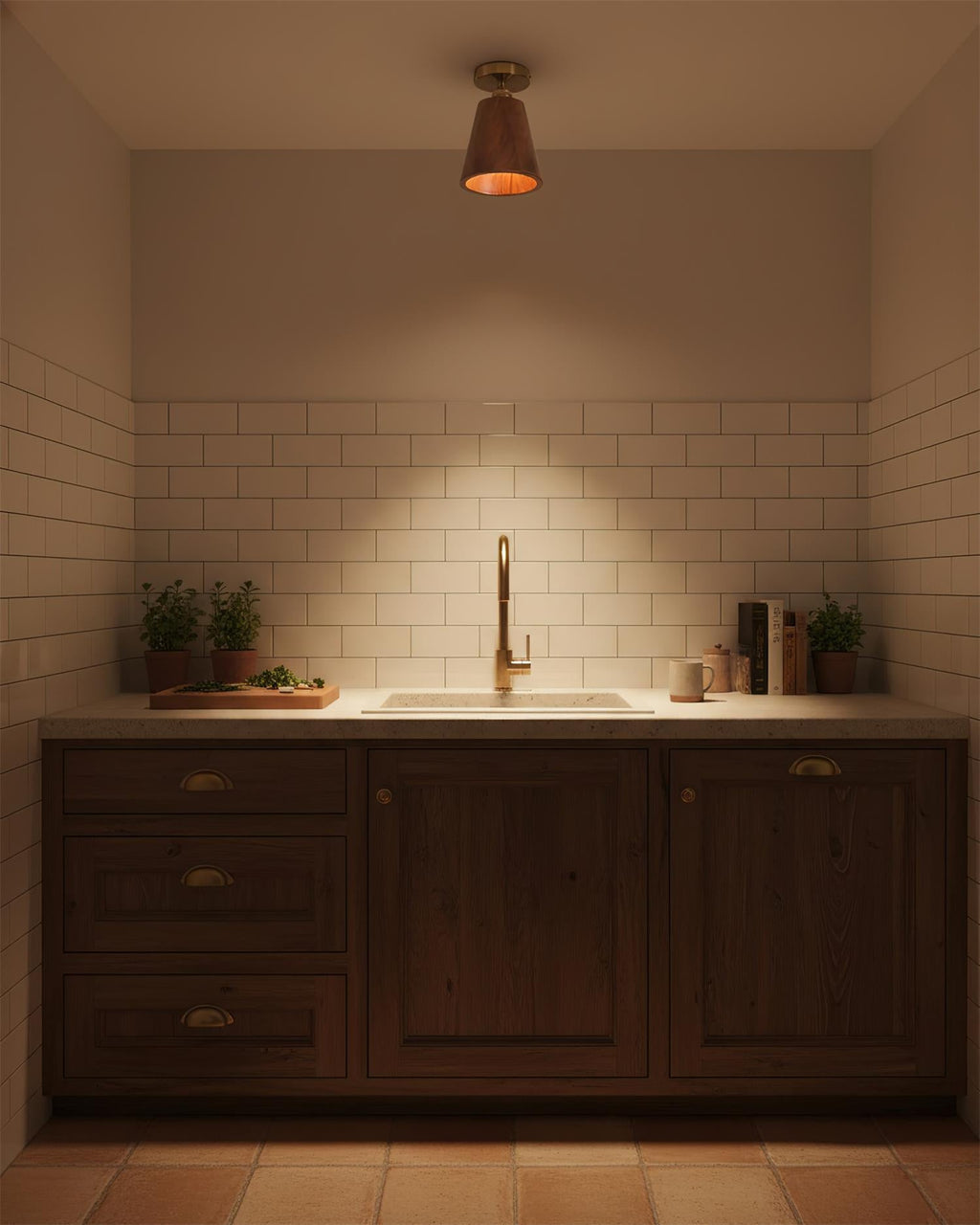 Collar Wood Ceiling Lamp — product view 4