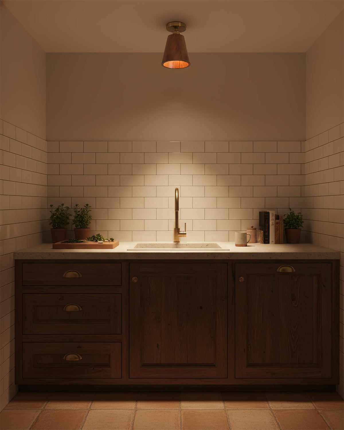 Collar Wood Ceiling Lamp — product view 4