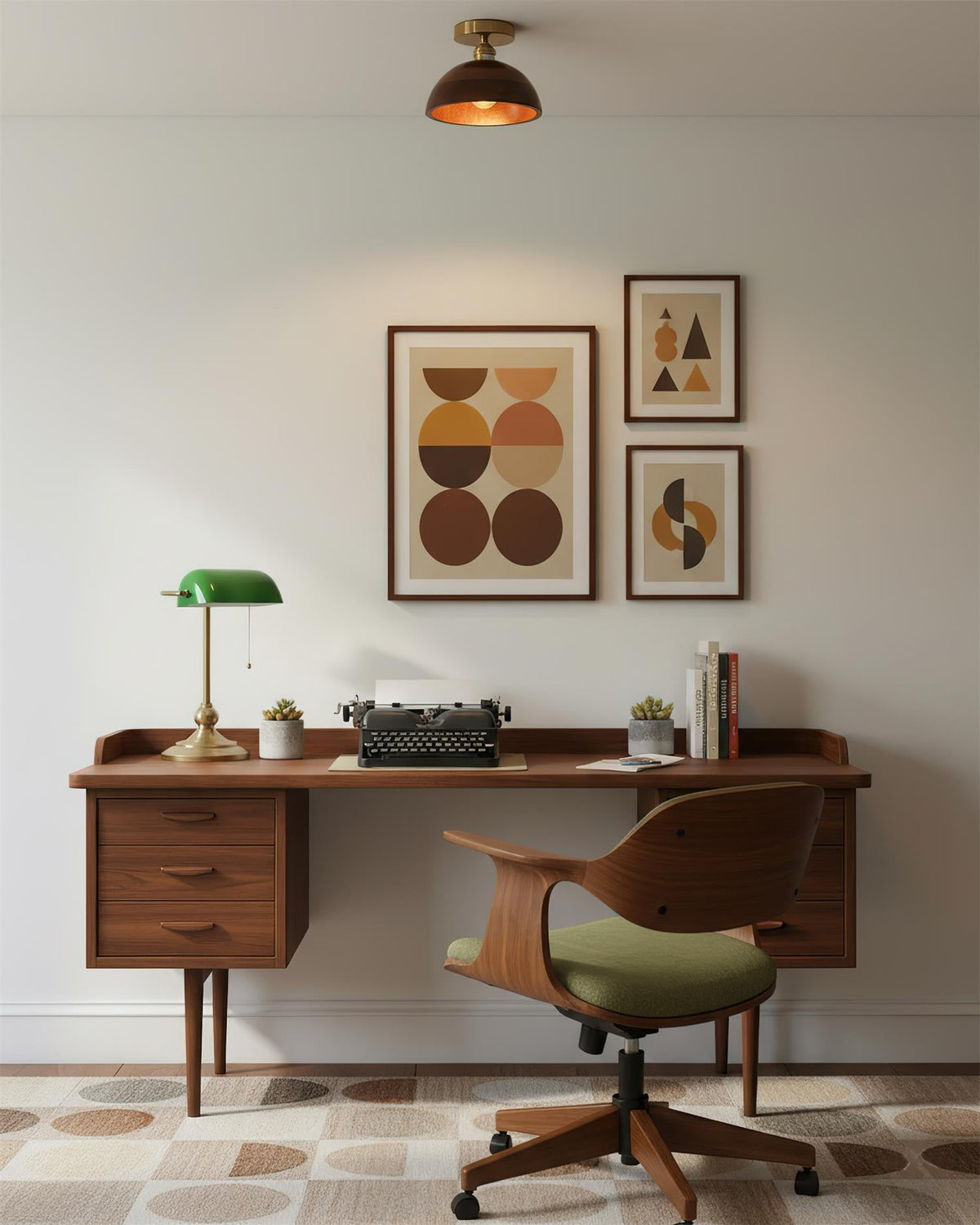 Collar Wood Ceiling Lamp — product view 2