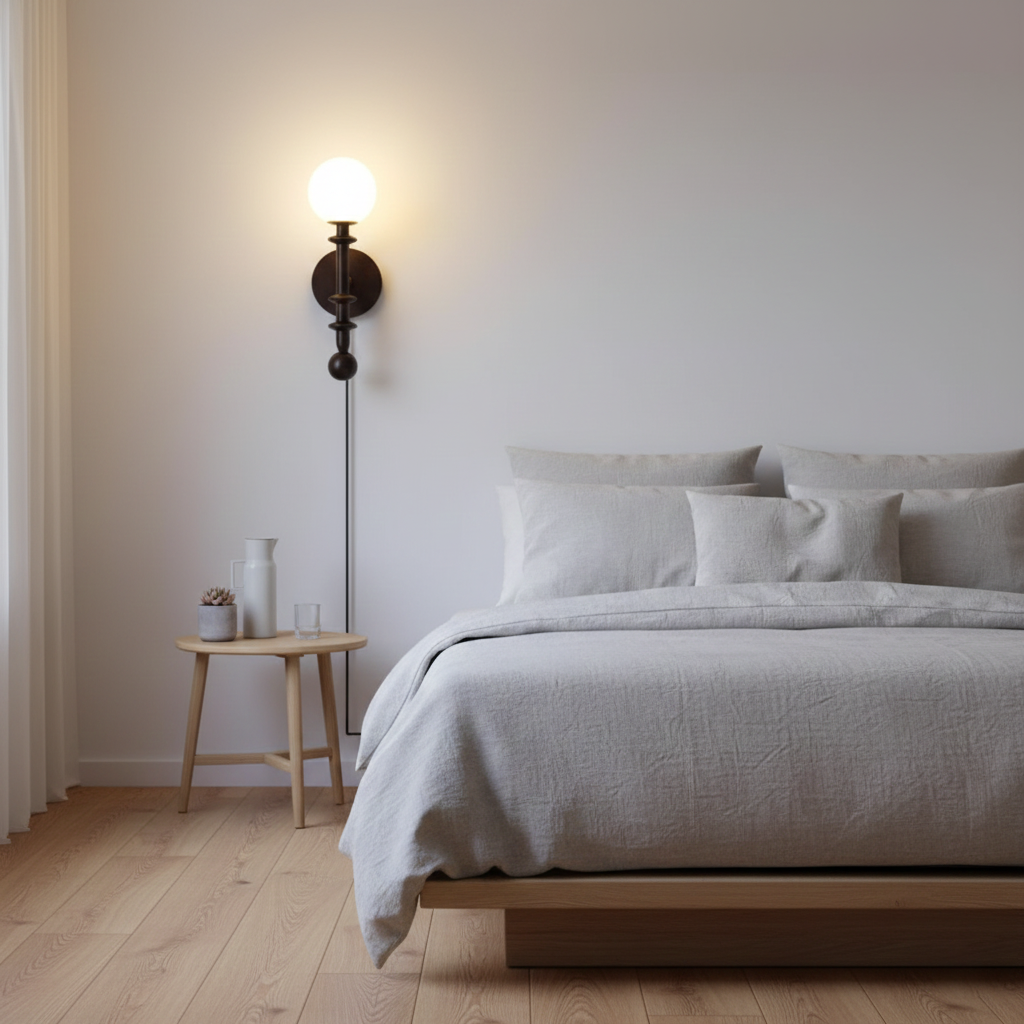 Coslett Wood Plug In Wall Lamp — product view 9