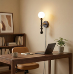 Coslett Wood Plug In Wall Lamp — product view 6