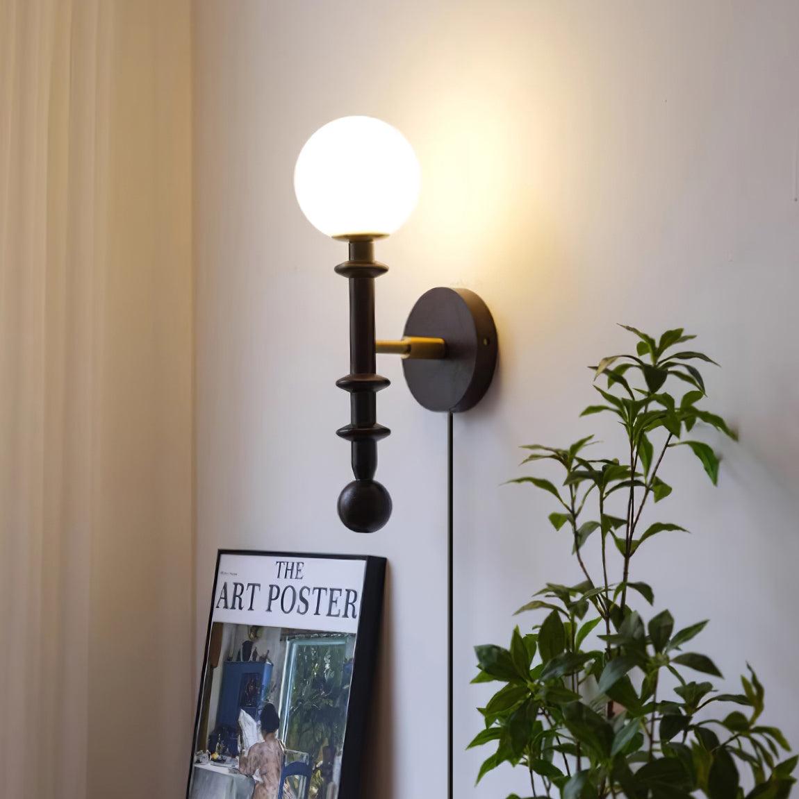 Coslett Wood Plug In Wall Lamp — product view 4