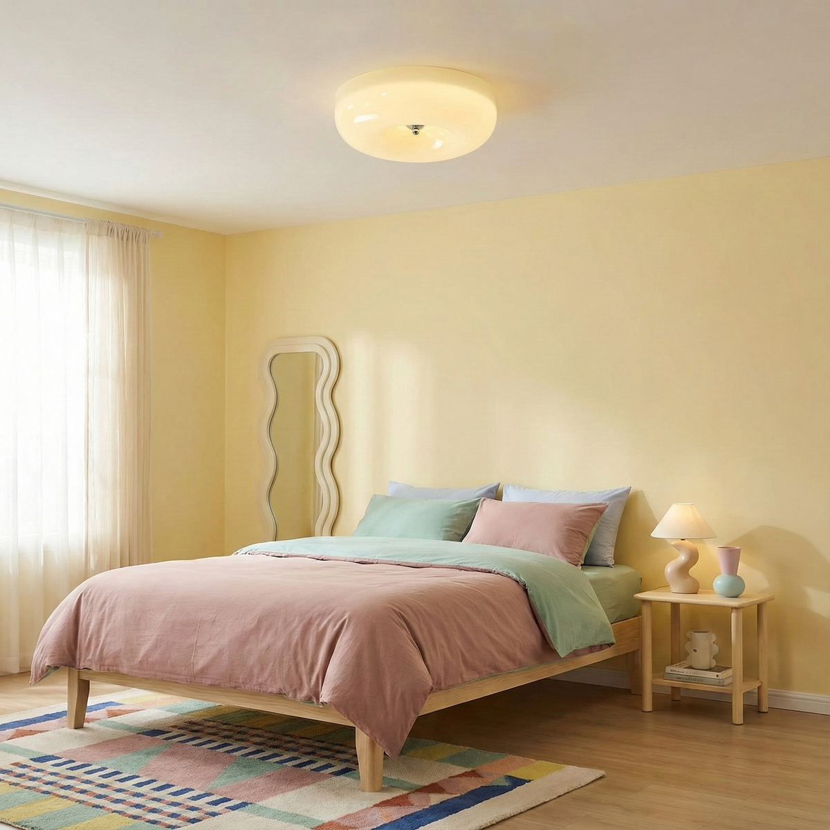 Cream Pudding Ceiling Lamp — product view 3