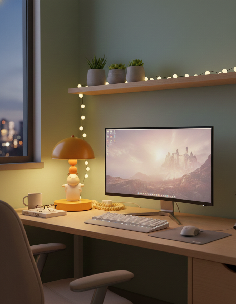 Cute Capibara Metal Table Lamp — product view 11