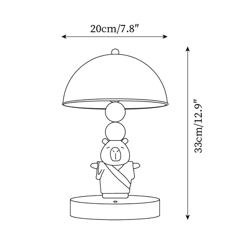 Cute Capibara Metal Table Lamp — product view 4