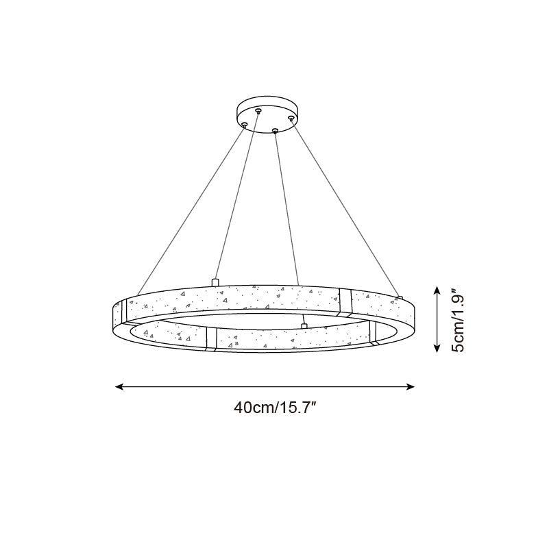 Dainolite Circle Travertine Chandelier — product view 5