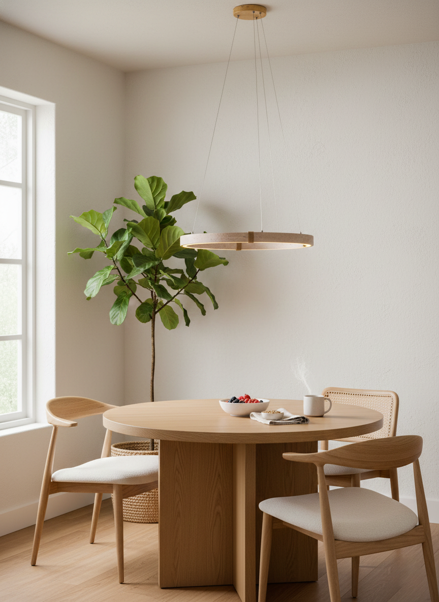 Dainolite Circle Travertine Chandelier — product view 10