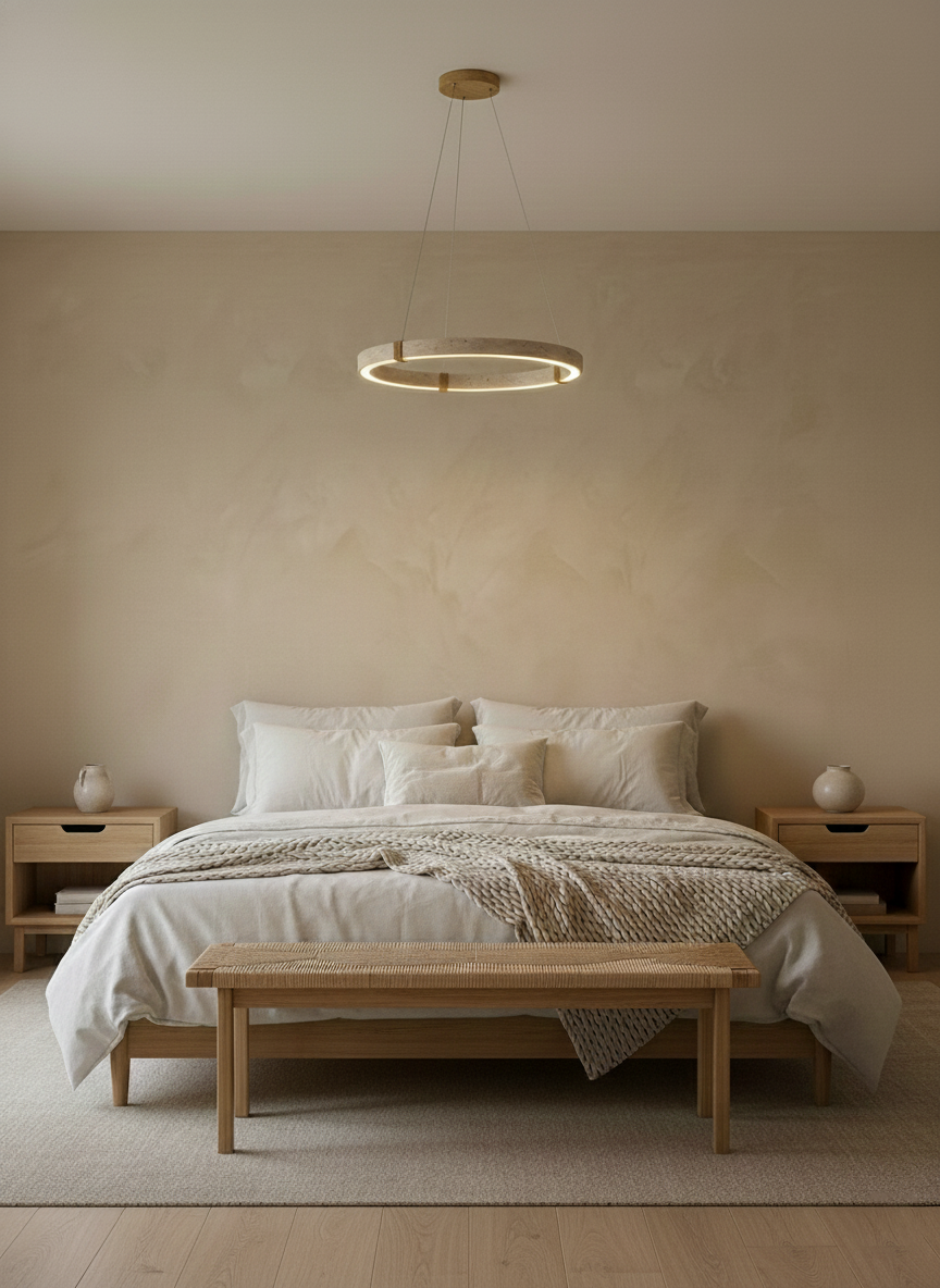 Dainolite Circle Travertine Chandelier — product view 8