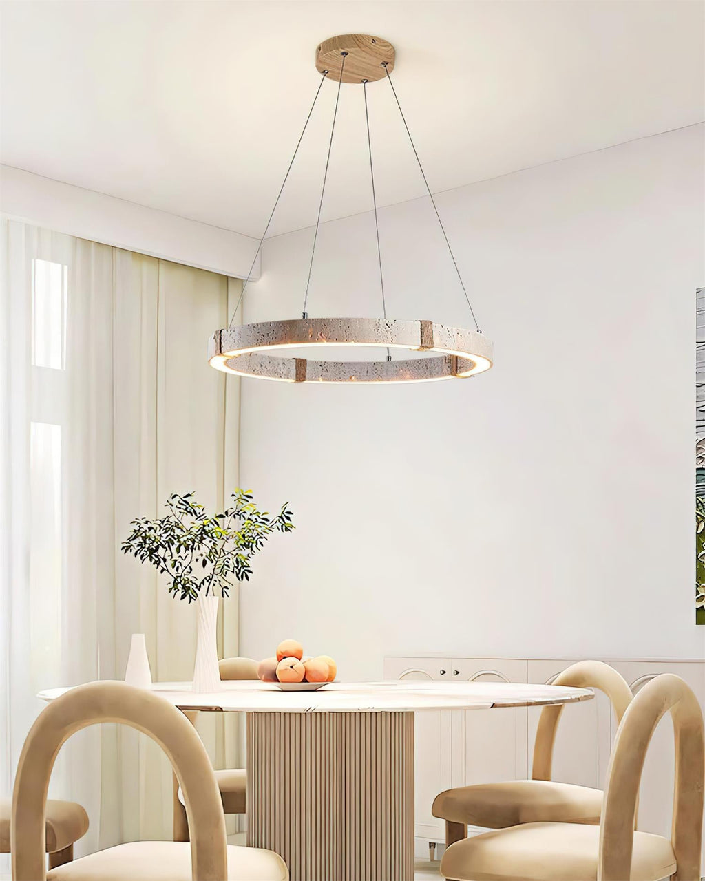 Dainolite Circle Travertine Chandelier — product view 16