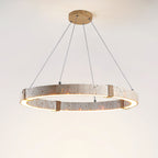 Dainolite Circle Travertine Chandelier — product view 2