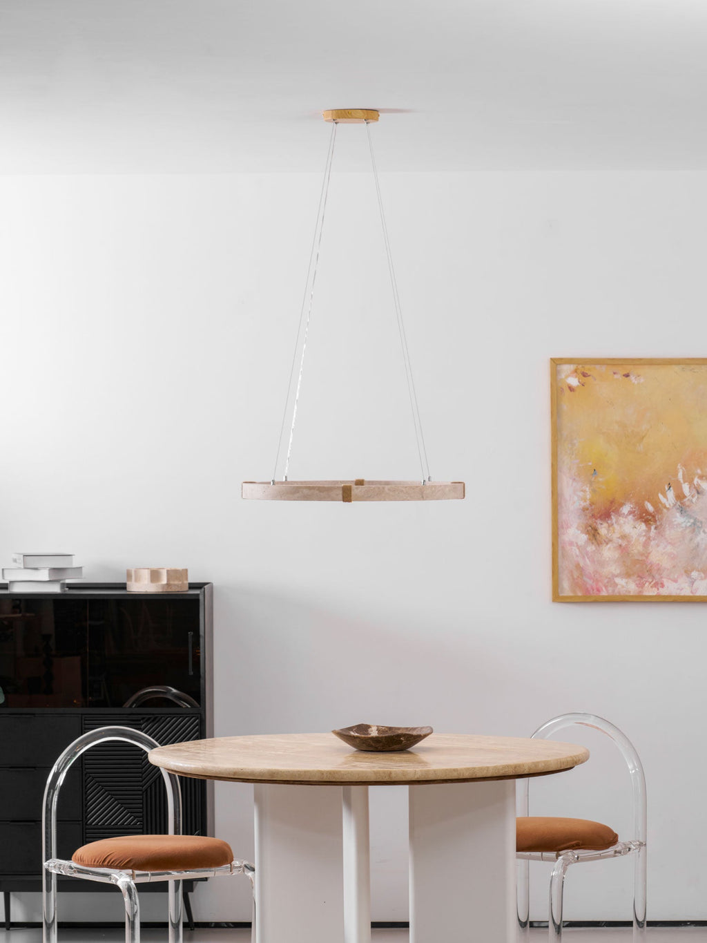 Dainolite Circle Travertine Chandelier — product view 27