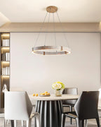 Dainolite Circle Travertine Chandelier — product view 4