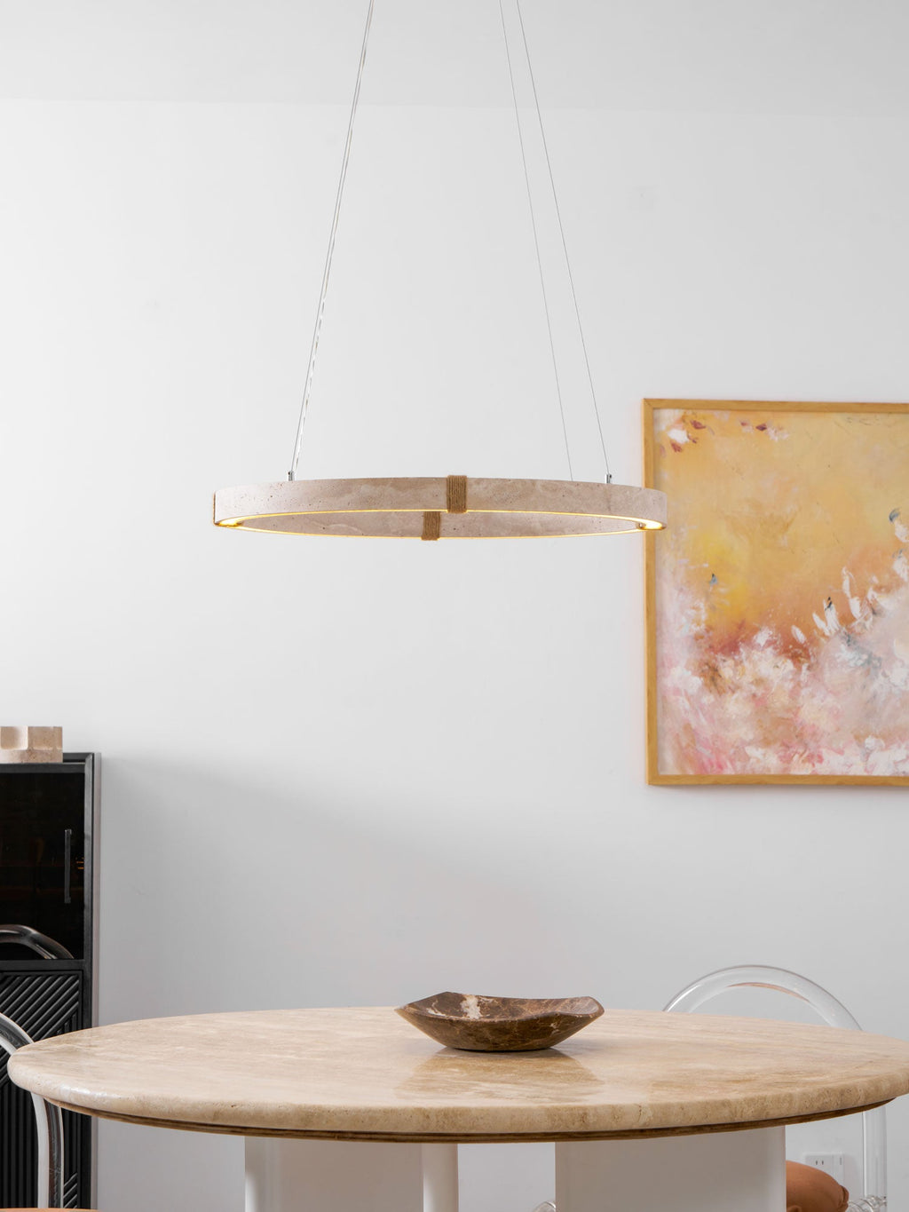 Dainolite Circle Travertine Chandelier — product view 31