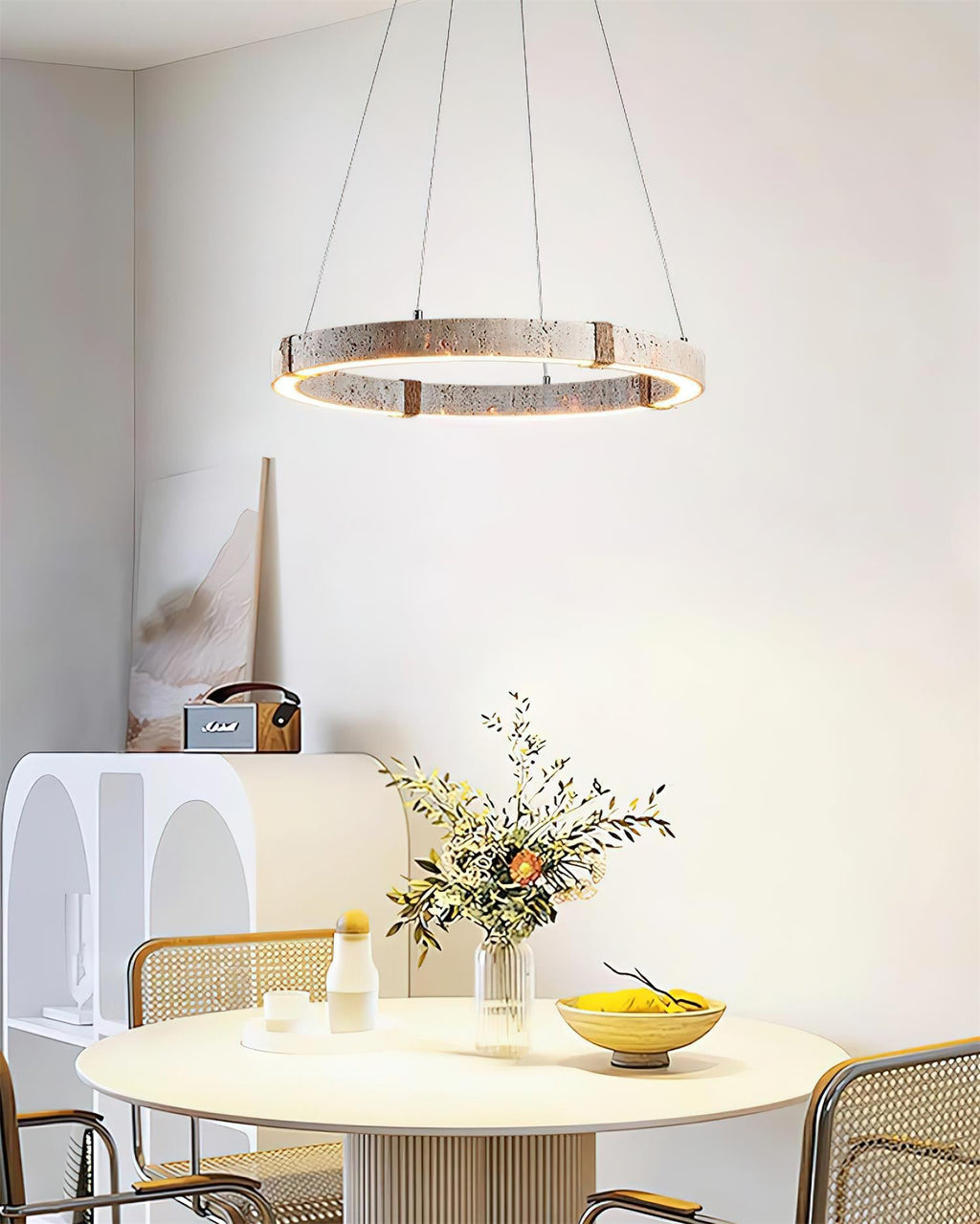 Dainolite Circle Travertine Chandelier — product view 14