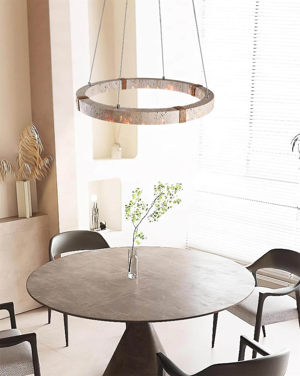 Dainolite Circle Travertine Chandelier — product view 15