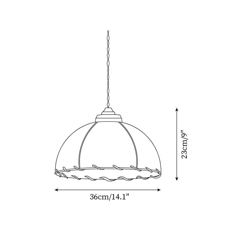 Dome Jari Wood Pendant Lamp — product view 5