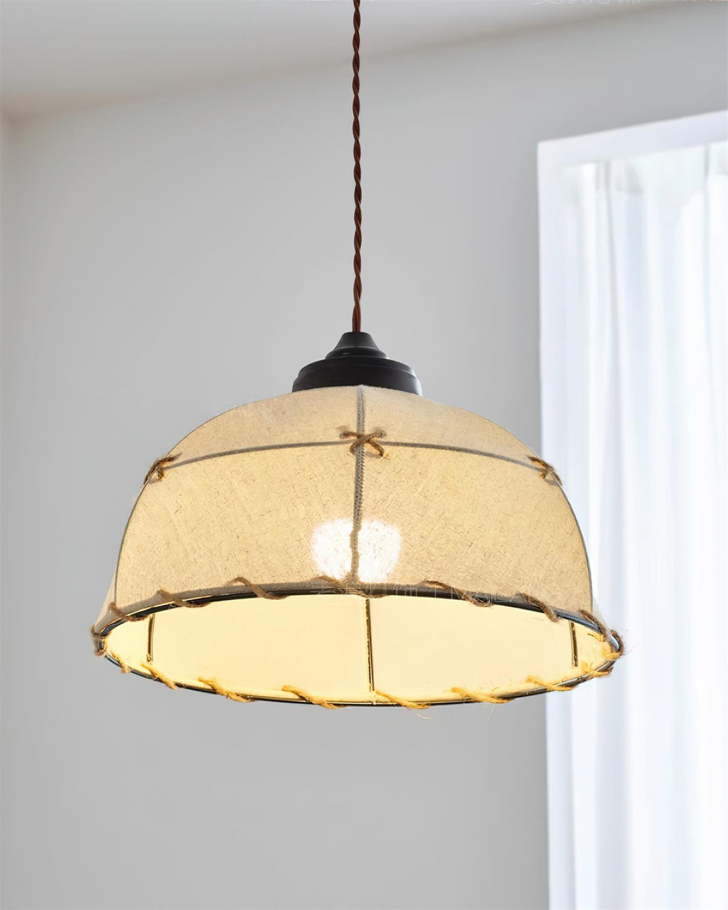 Dome Jari Wood Pendant Lamp — product view 4