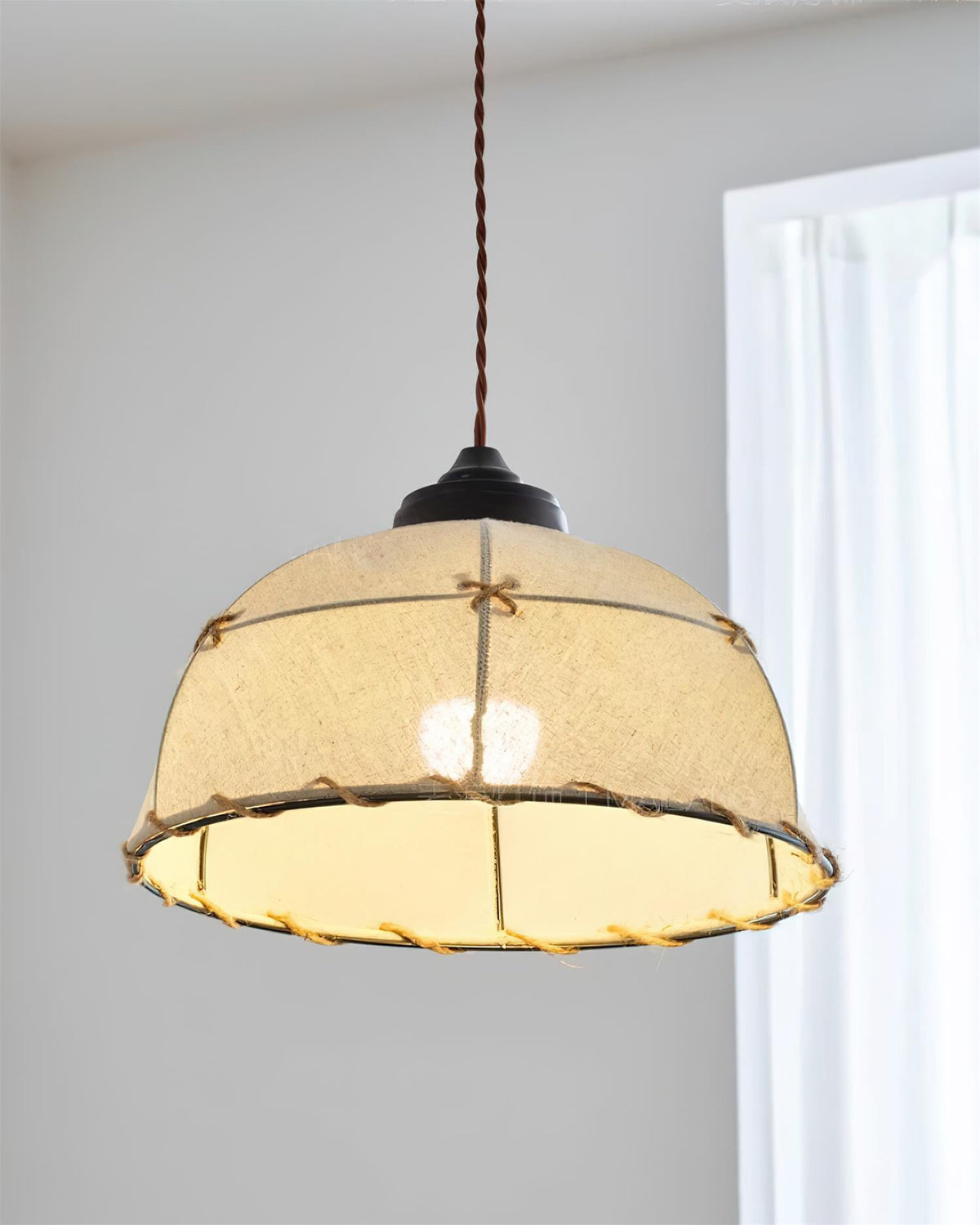Dome Jari Wood Pendant Lamp — product view 4