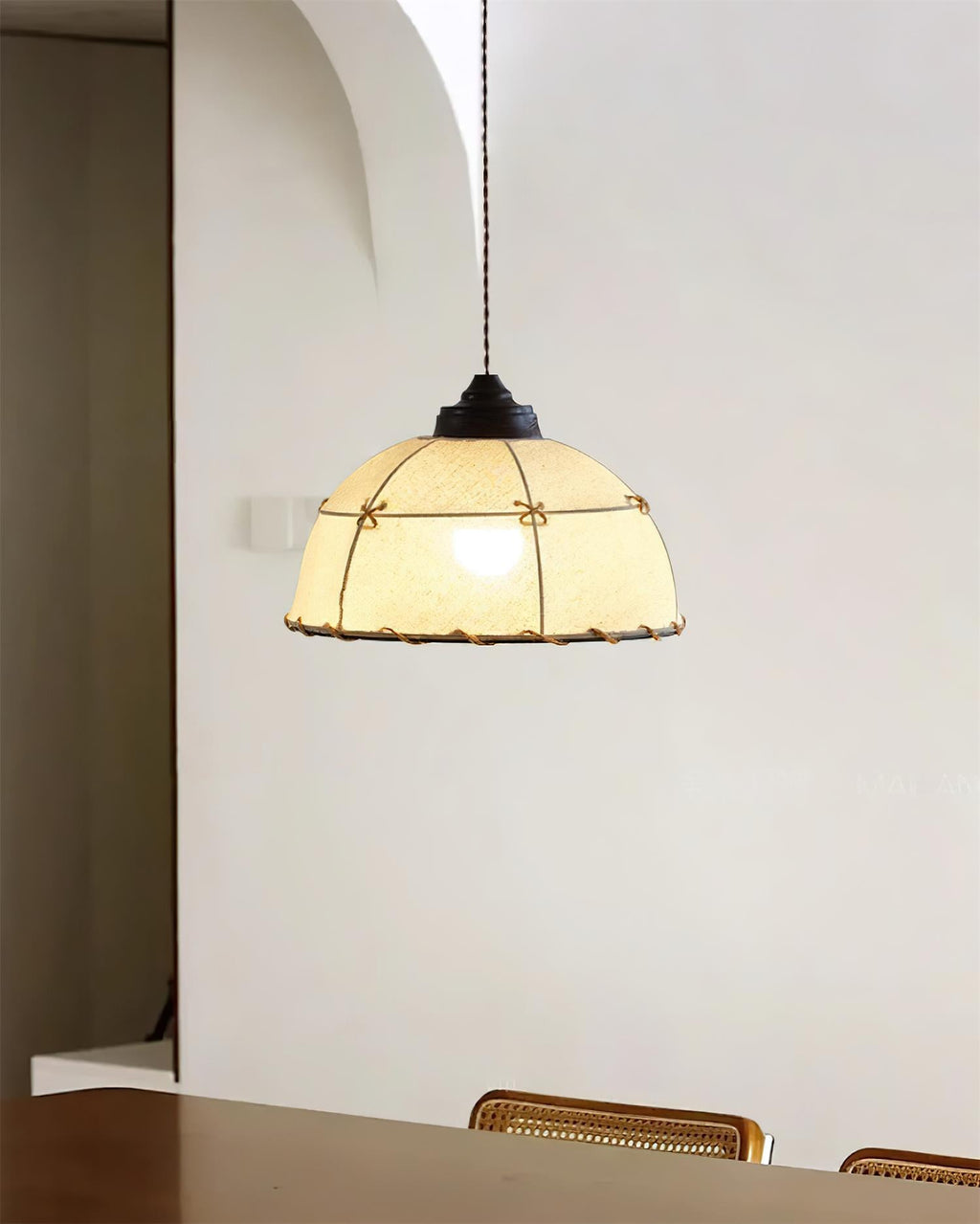Dome Jari Wood Pendant Lamp — product view 6