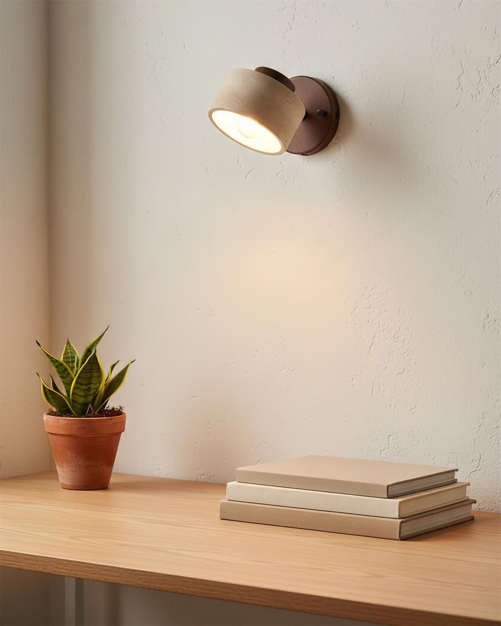Driftstone Travertine Wall Lamp — product view 6