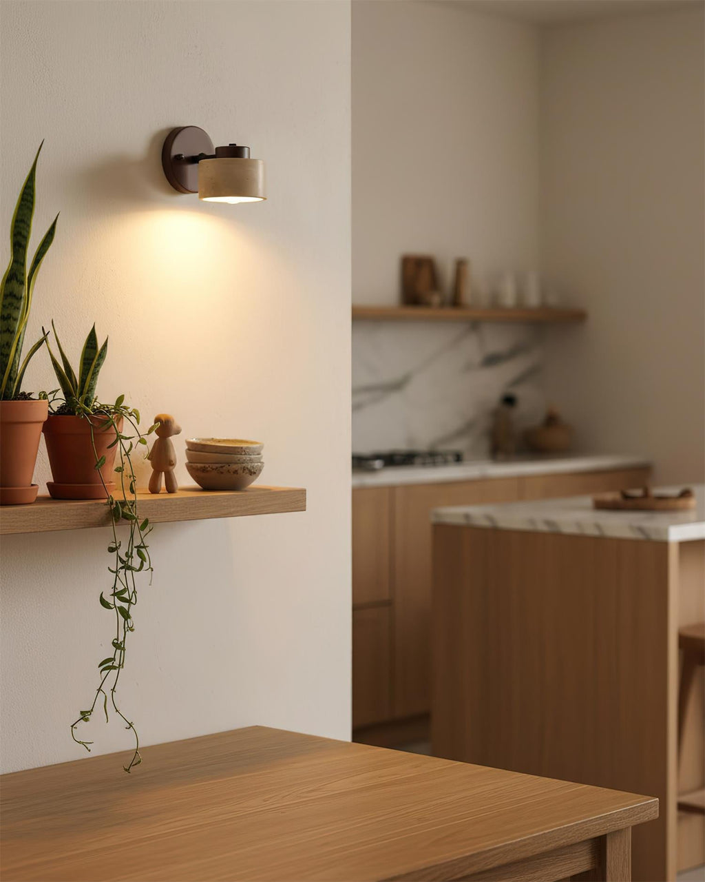 Driftstone Travertine Wall Lamp — product view 8
