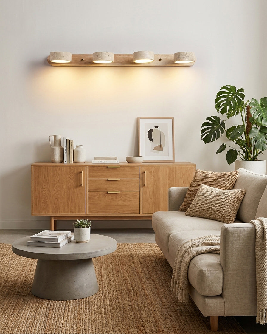 Duvale Travertine Wall Sconce — product view 2