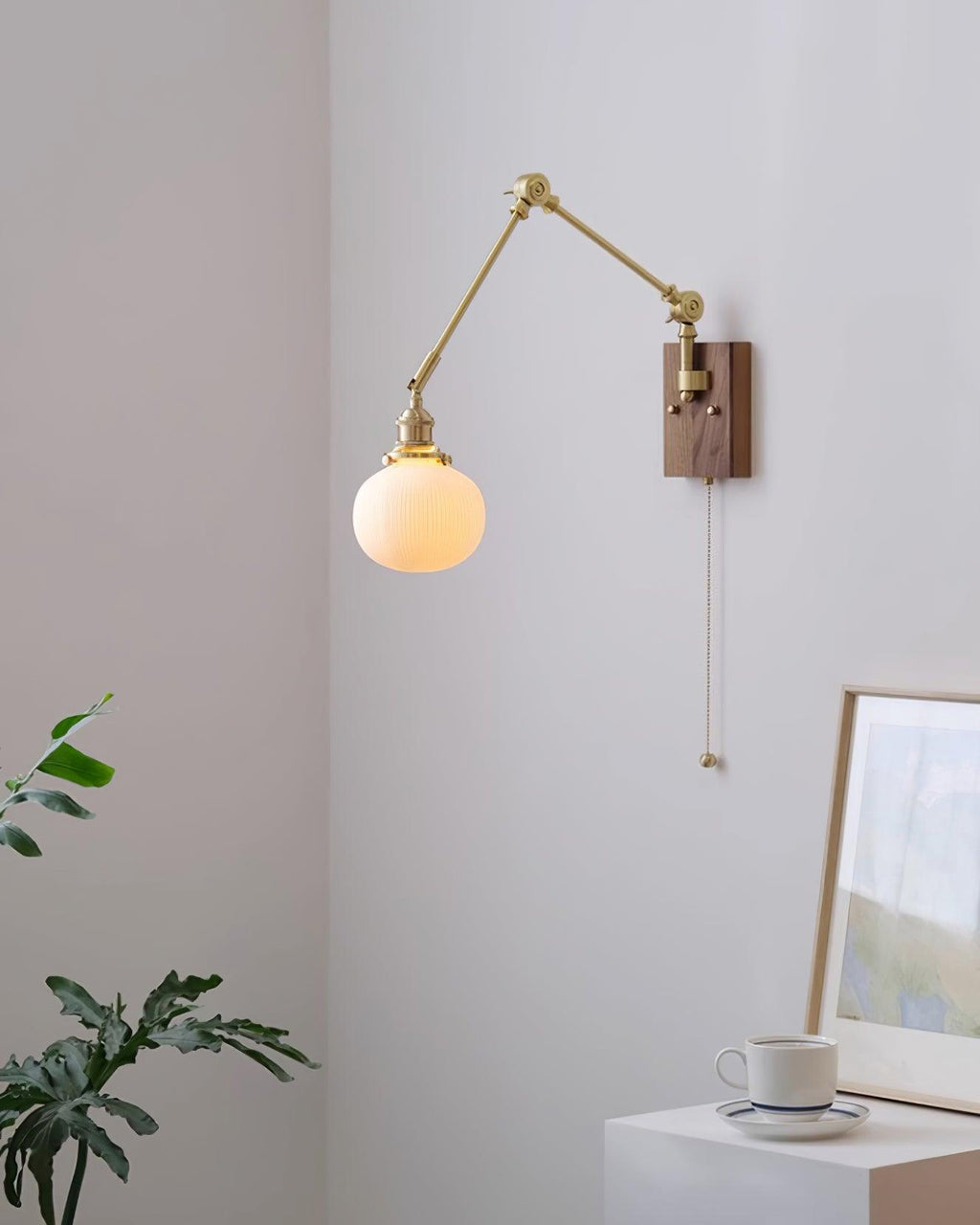 Elia Swing Arm Wood Wall Lamp — product view 17