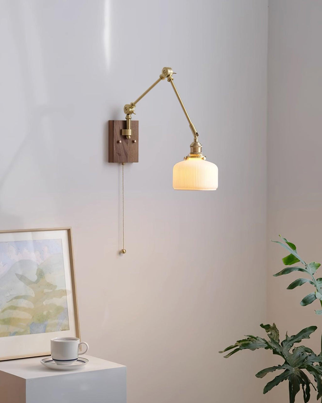 Elia Swing Arm Wood Wall Lamp — product view 18