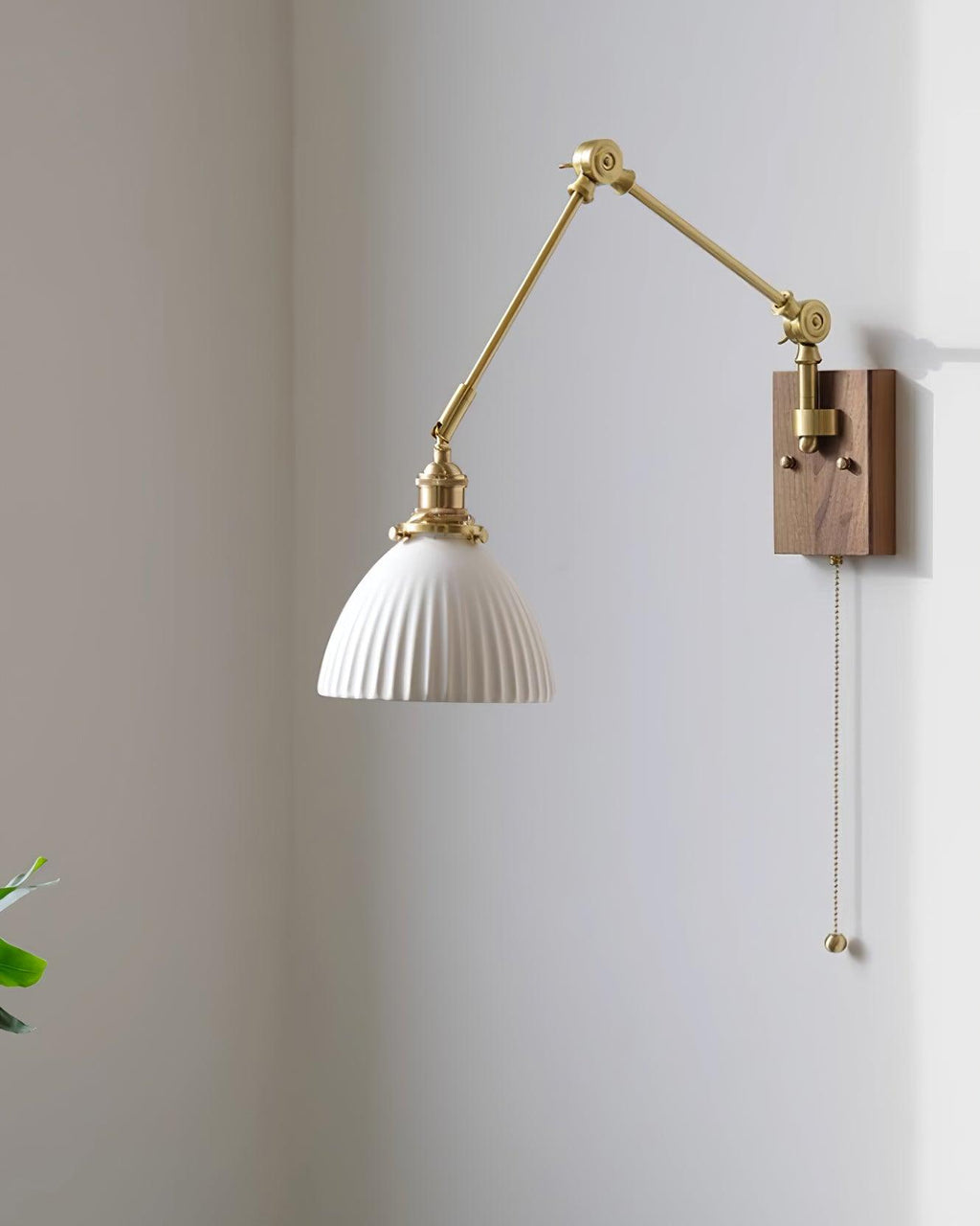 Elia Swing Arm Wood Wall Lamp — product view 20
