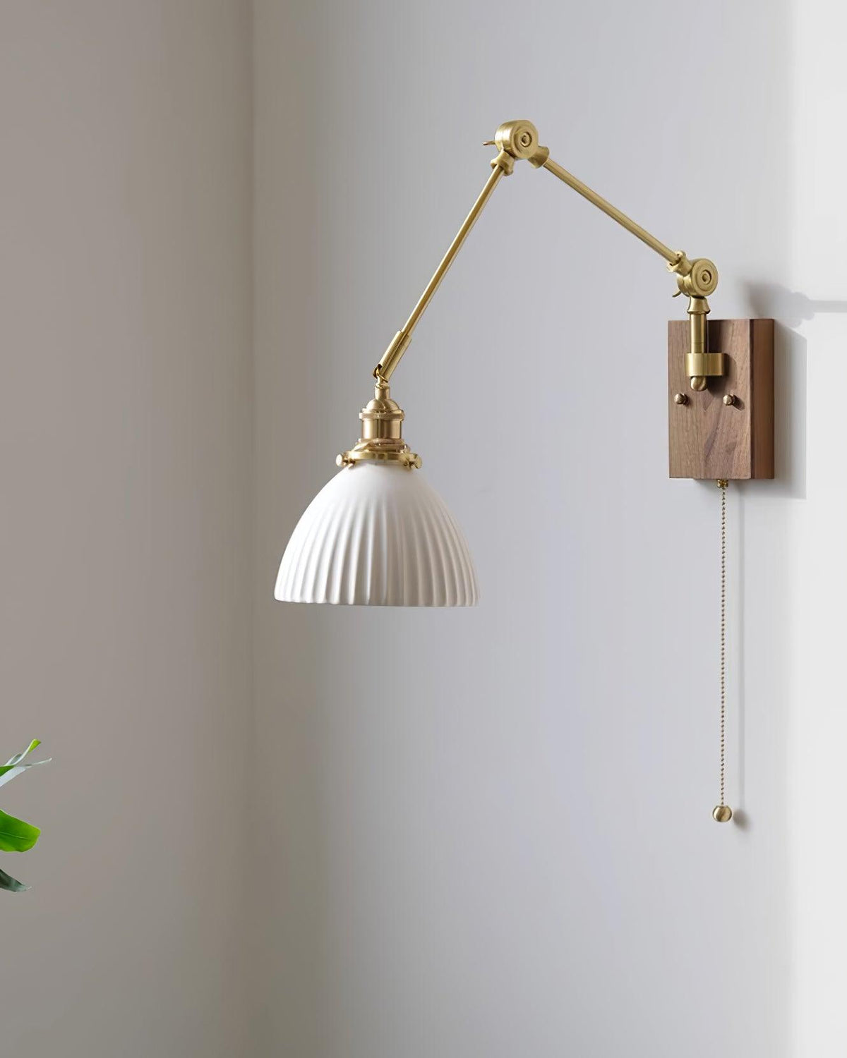 Elia Swing Arm Wood Wall Lamp — product view 20