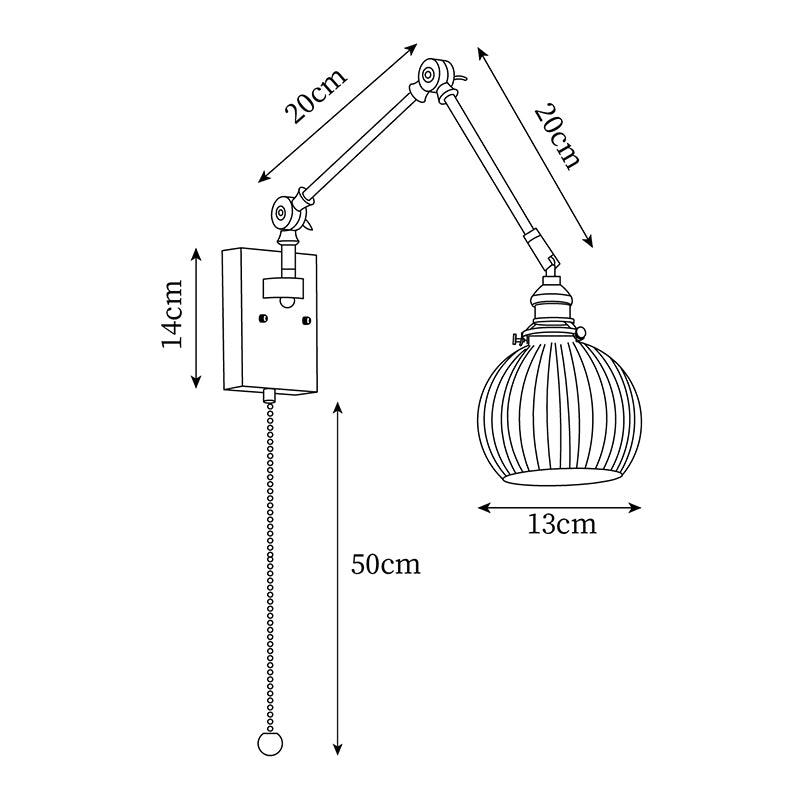 Elia Swing Arm Wood Wall Lamp — product view 5