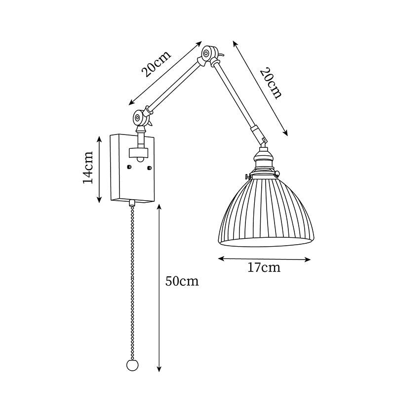 Elia Swing Arm Wood Wall Lamp — product view 8