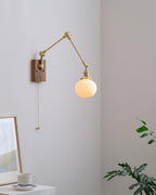Elia Swing Arm Wood Wall Lamp — product view 3