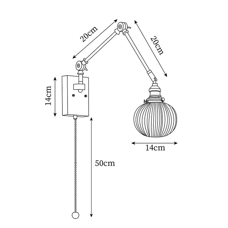 Elia Swing Arm Wood Wall Lamp — product view 6