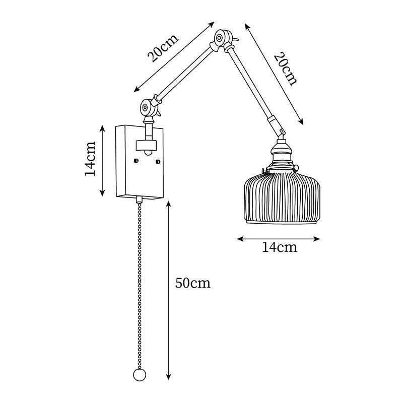 Elia Swing Arm Wood Wall Lamp — product view 7