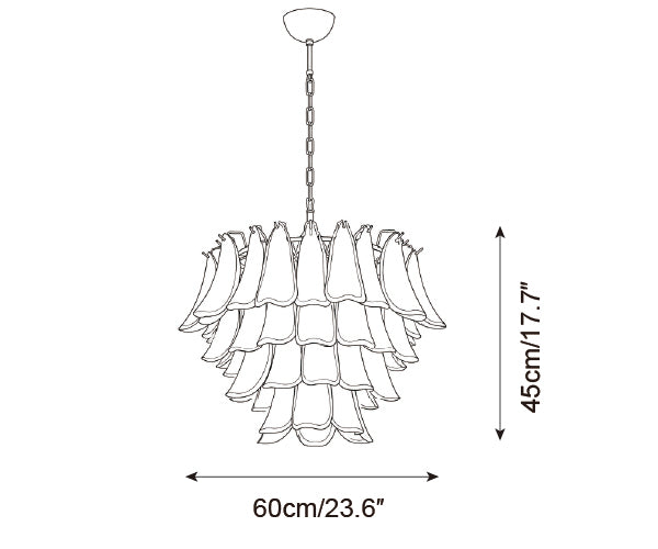 Emily Petal Glass Chandelier — product detail 39