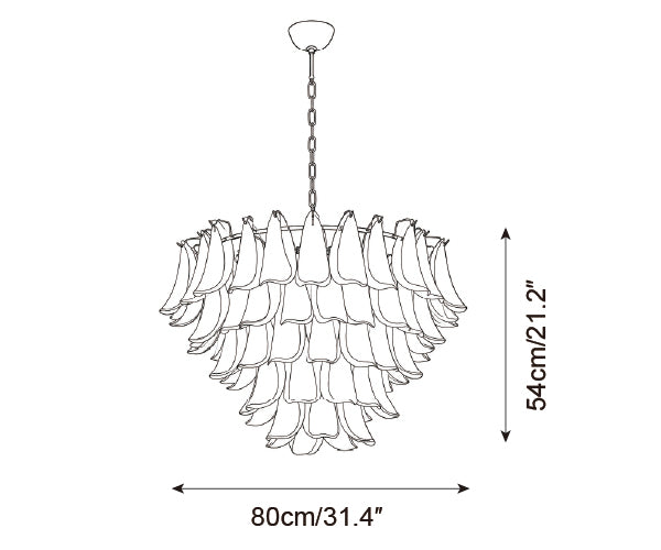 Emily Petal Glass Chandelier — product detail 40